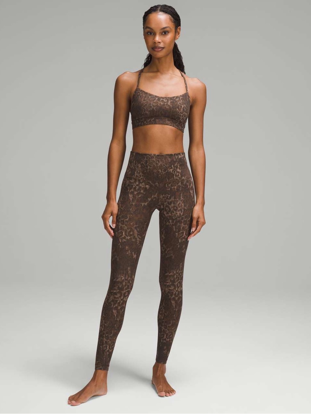 Lululemon Align High-Rise brown cheetah print leggings